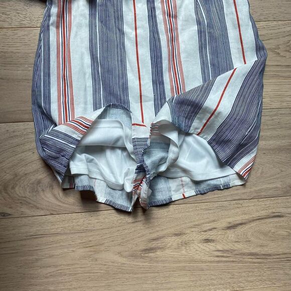 Linen Red White and Blue and Red romper - Picture 4 of 6